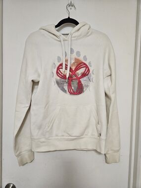 TNA Off-White Hoodie with Red Knot Chest Graphic